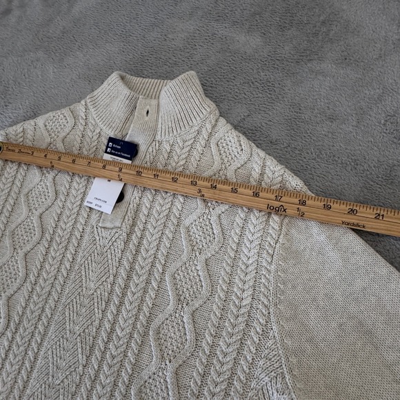 Chaps NWT‎ Men's Sweater Size Medium Oatmeal BRAND NEW - Picture 7 of 7